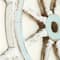 24" White Wood Coastal Ship Wheel Wall Decor